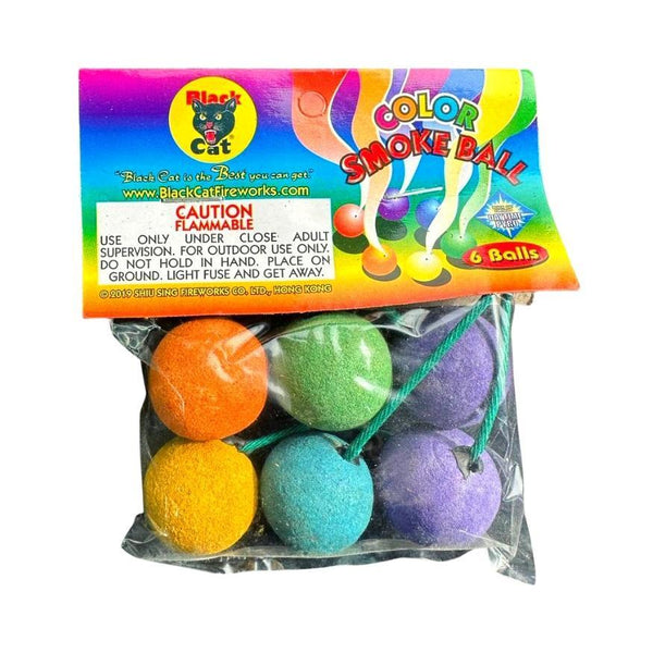 Color Smoke Ball | Six Color Assorted Smoke Gadget by Black Cat Fireworks -Shop Online for Standard Smoke Bomb at Elite Fireworks!