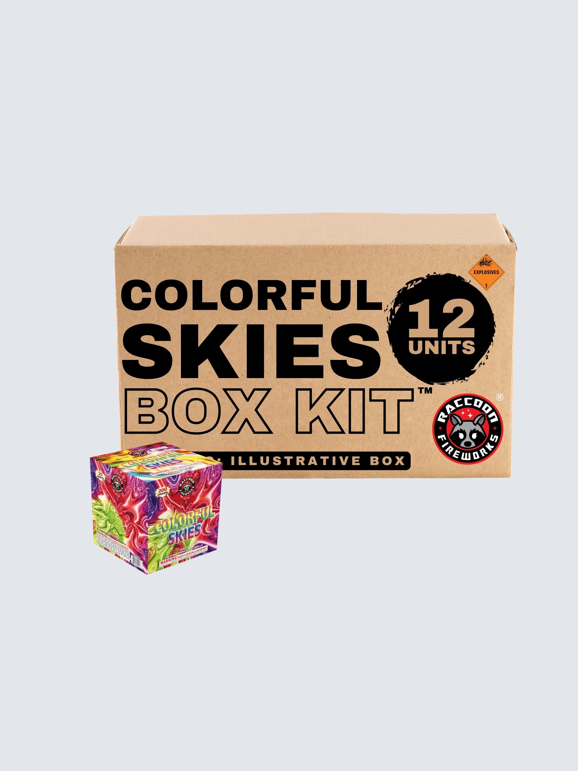 Colorful Skies | 25 Shot Aerial Repeater by Raccoon Fireworks -Shop Online for Standard Cake at Elite Fireworks!