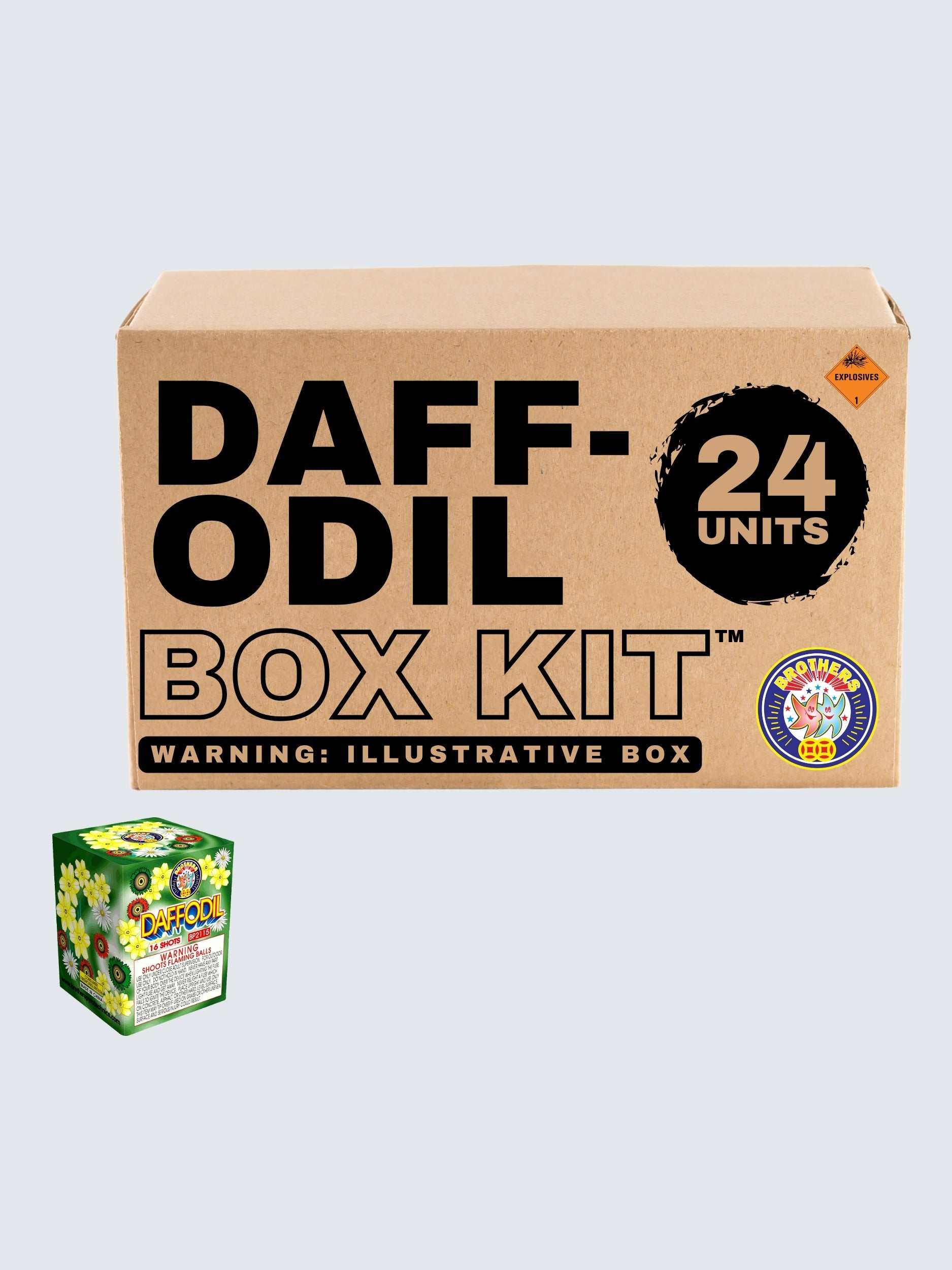 Daffodil | 16 Shot Aerial Repeater by Brothers Pyrotechnics -Shop Online for Standard Cake at Elite Fireworks!