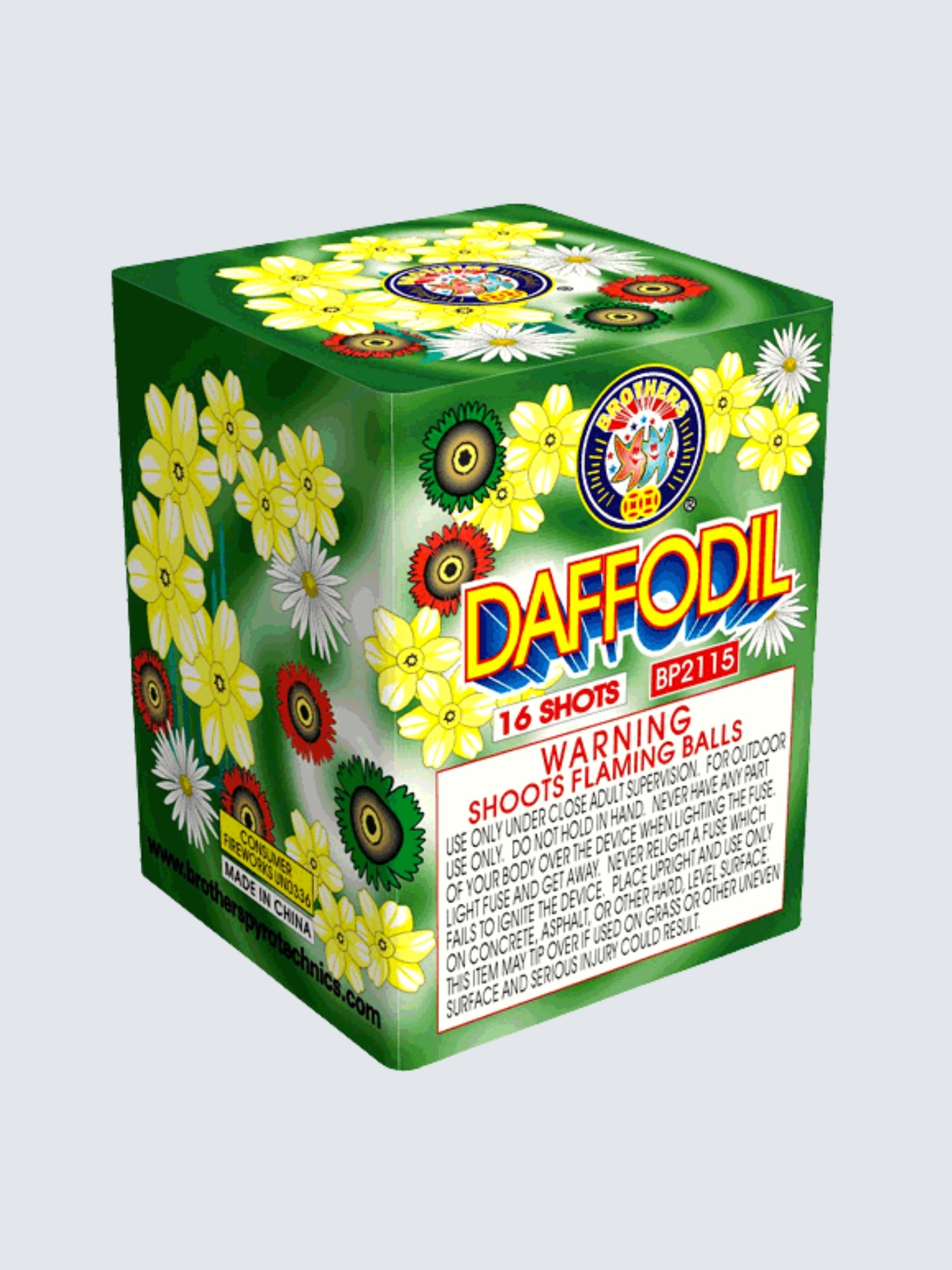 Daffodil | 16 Shot Aerial Repeater by Brothers Pyrotechnics -Shop Online for Standard Cake at Elite Fireworks!