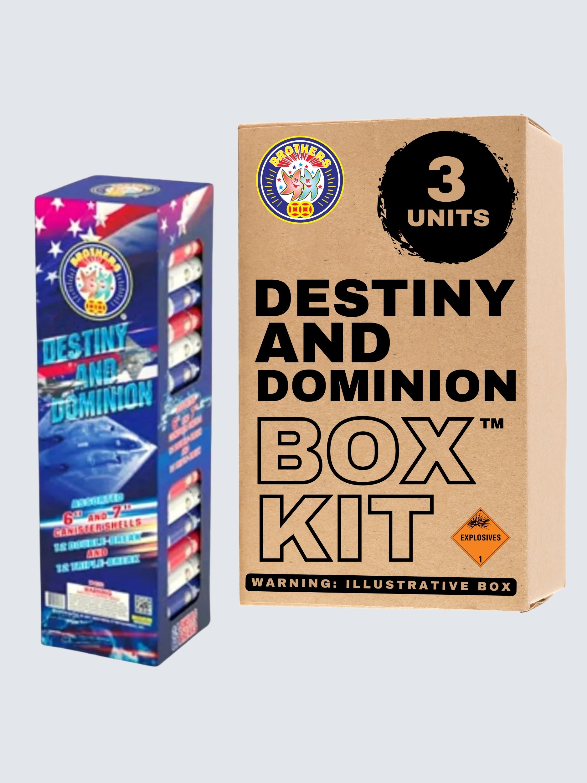 Destiny and Dominion | 60 Break Artillery Shell by Brothers Pyrotechnics -Shop Online for XX-tra Large Canister Kit™ at Elite Fireworks!