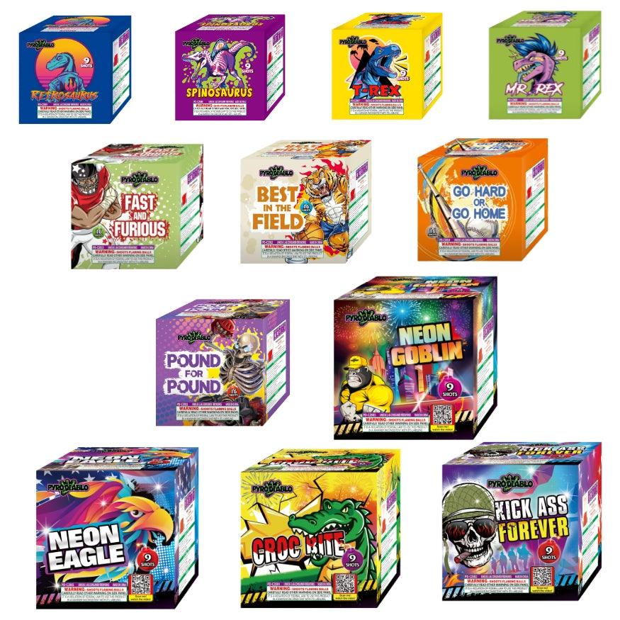 Diablo Park I | 136 Shot Box Kit™ by Pyro Diablo -Shop Online for Standard Cake at Elite Fireworks!