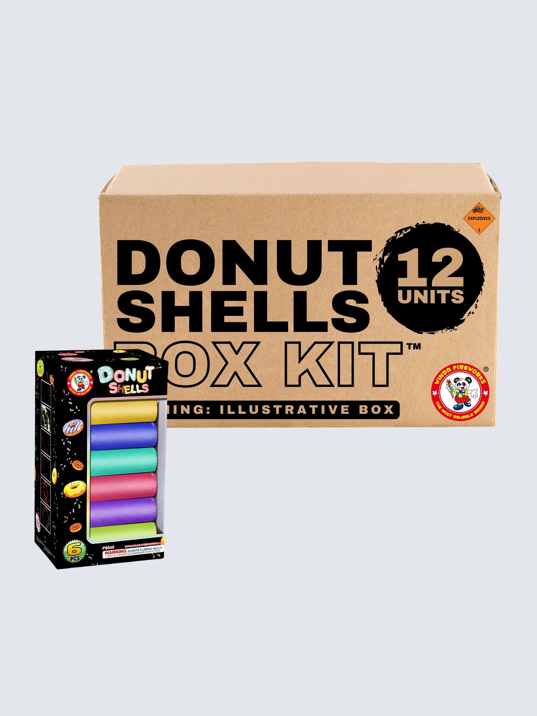 Donut Shells | 6 Break Artillery Shell by Winda Fireworks -Shop Online for XX-tra Large Canister Kit™ at Elite Fireworks!
