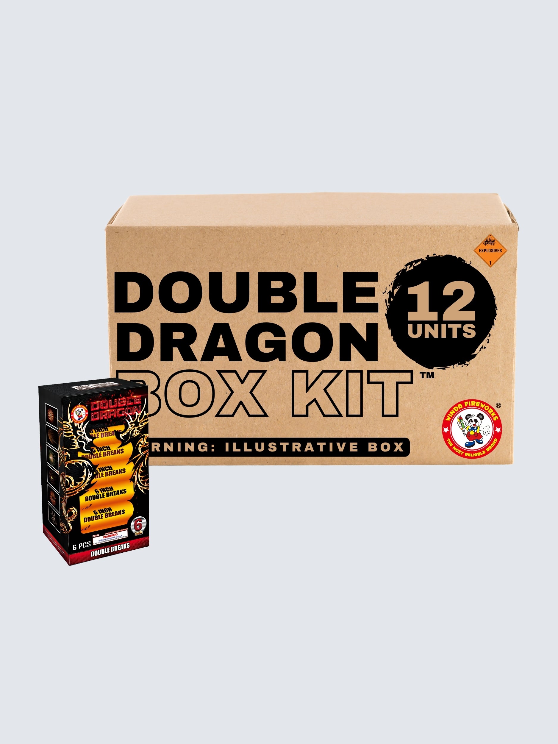 Double Dragon | 12 Break Artillery Shell by Winda Fireworks -Shop Online for XX-tra Large Canister Kit™ at Elite Fireworks!