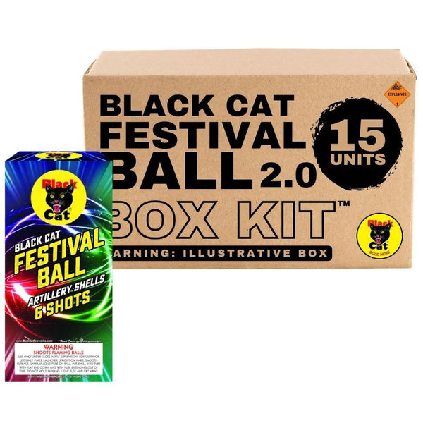 Festival Ball 2.0 | 6 Break Artillery Shell by Black Cat Fireworks -Shop Online for Standard Ball Kit™ at Elite Fireworks!