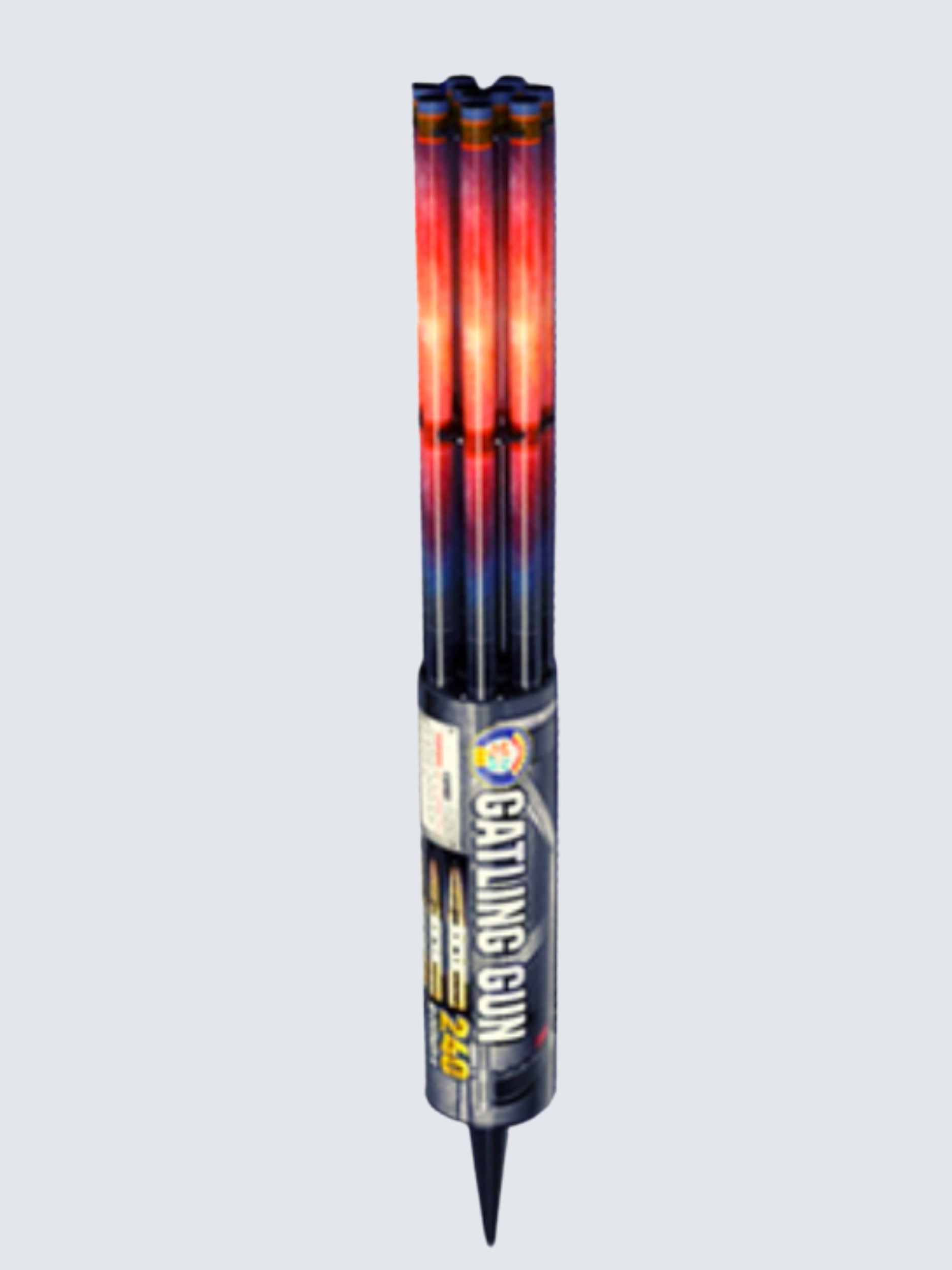 Gatling Gun | 240 Shot Barrage Candle by Brothers Pyrotechnics -Shop Online for X-tra Large Candle™ at Elite Fireworks!