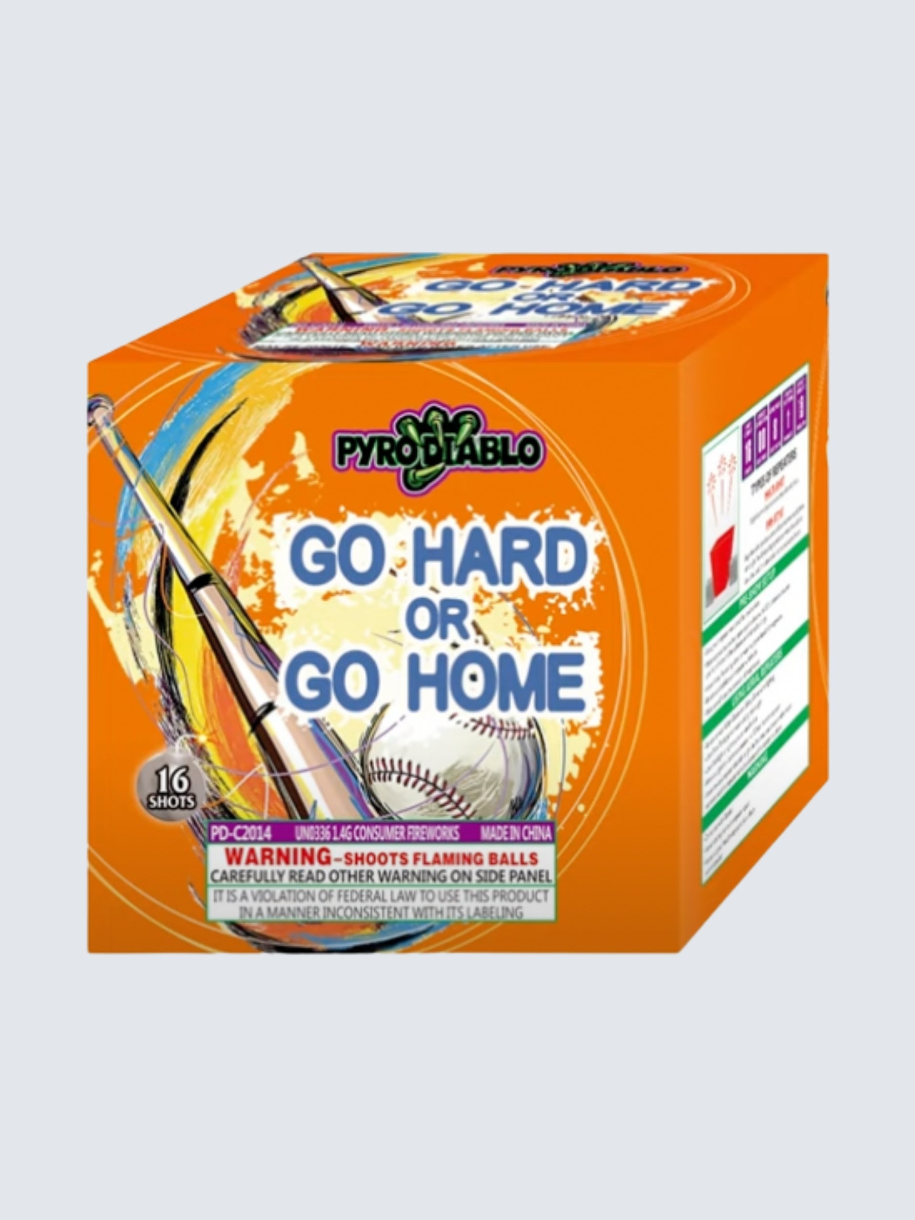 Go Hard or Go Home | 16 Shot Aerial Repeater by Pyro Diablo -Shop Online for Standard Cake at Elite Fireworks!