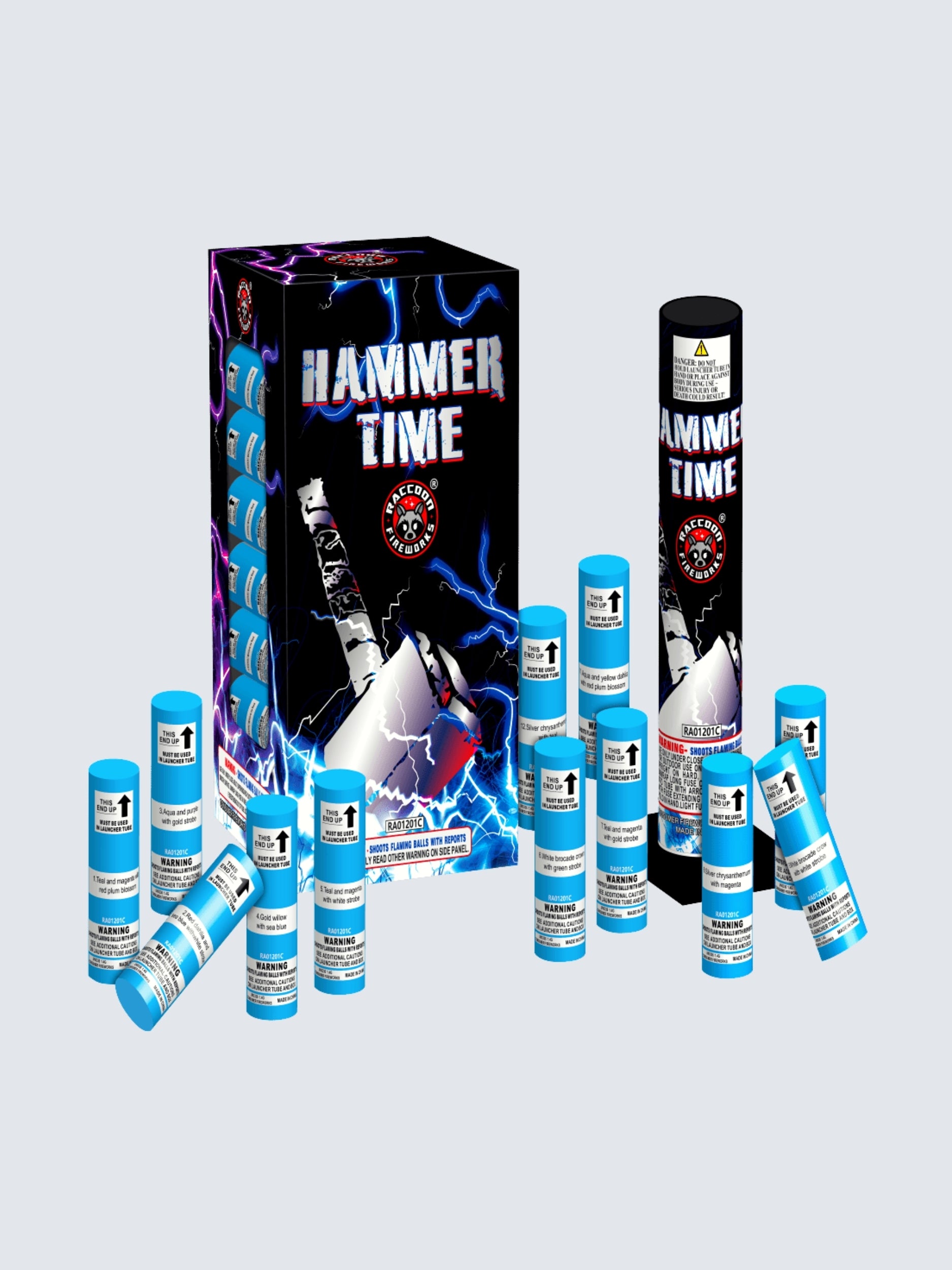 Hammer Time | 12 Break Artillery Shell by Raccoon Fireworks -Shop Online for Large Canister Kit™ at Elite Fireworks!