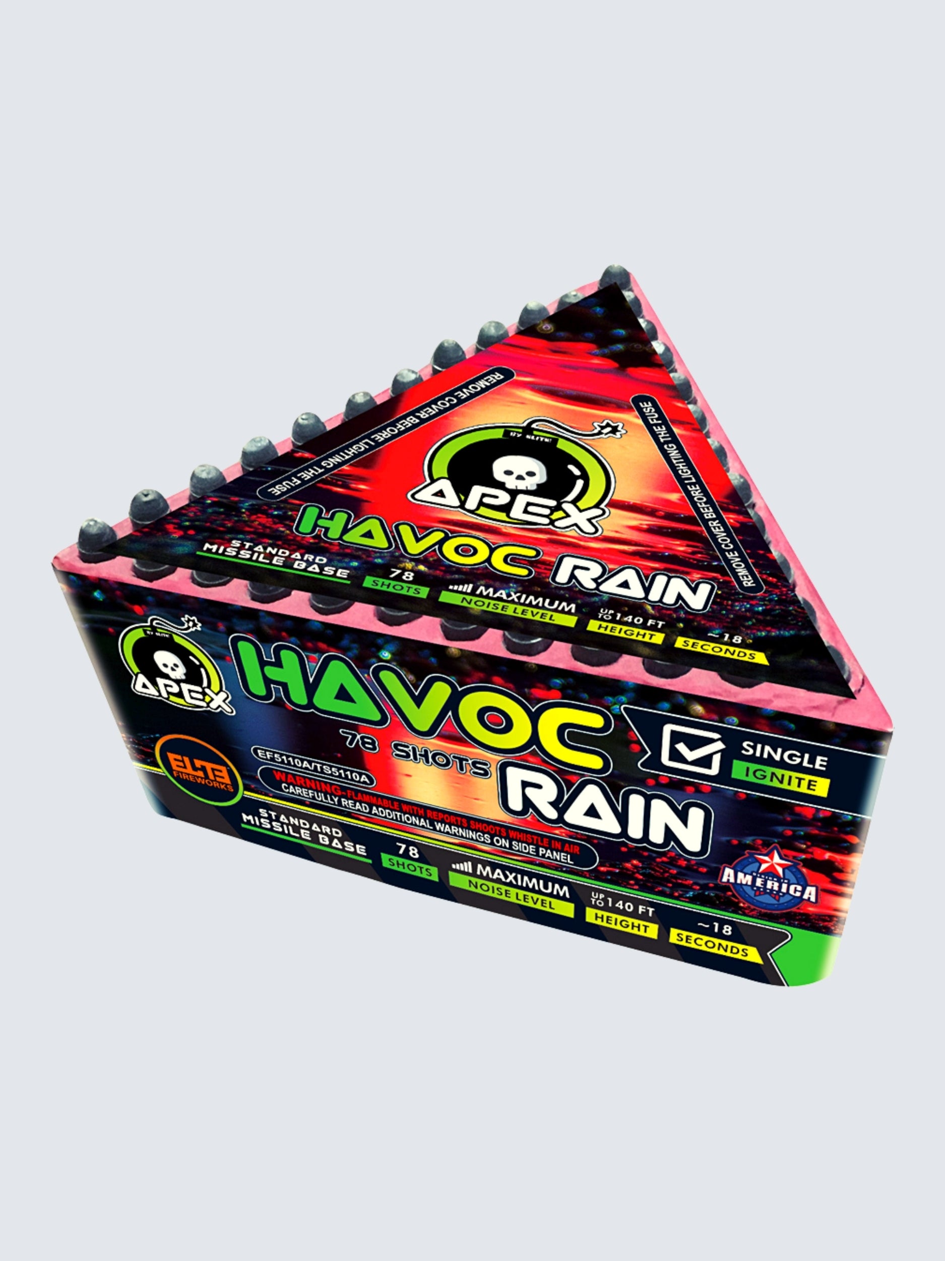 Havoc Rain™ | 78 Shot Saturn Missile by Apex by Elite!™ -Shop Online for Standard Missile Base at Elite Fireworks!