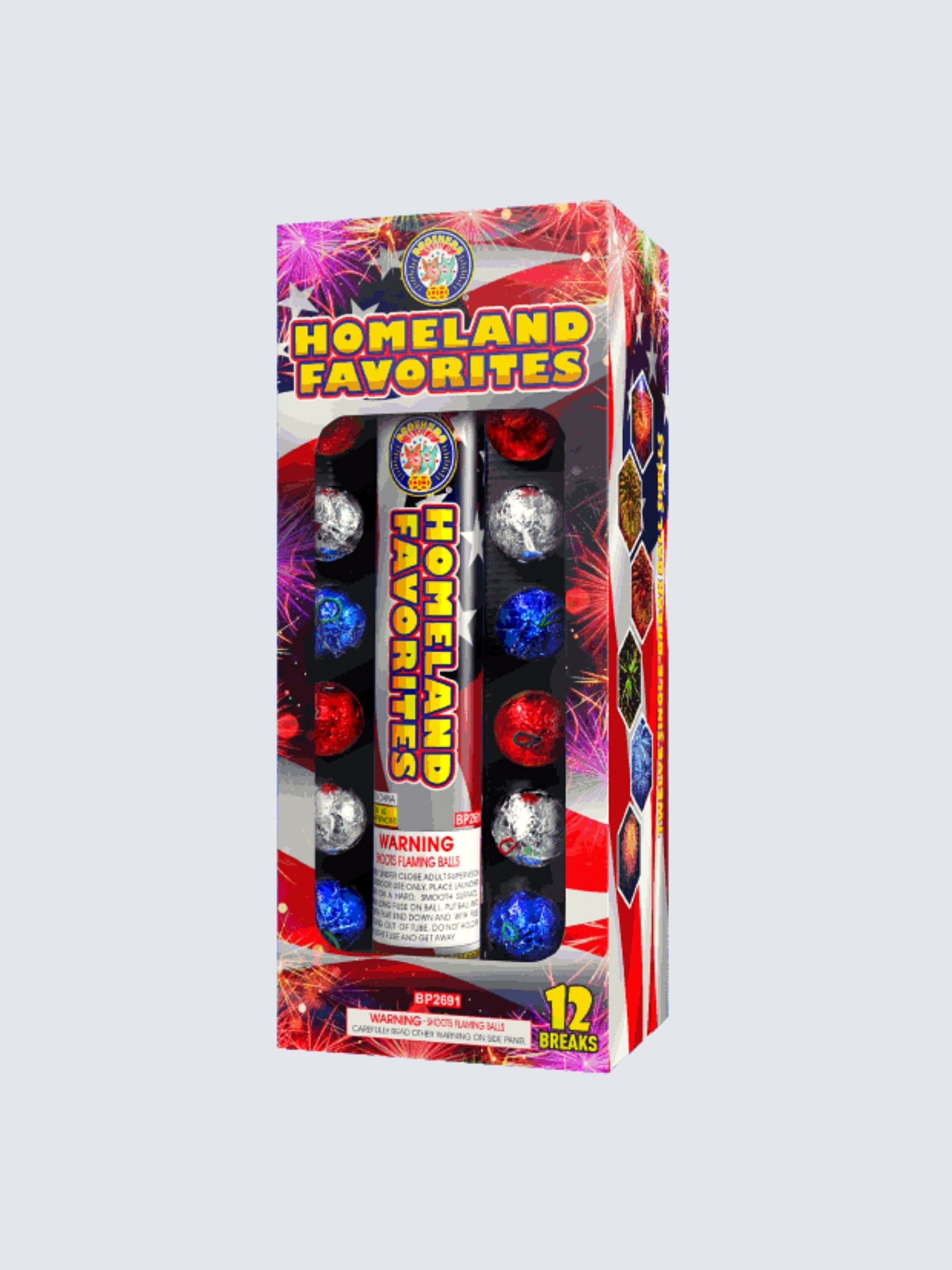 Homeland Favorites | 12 Break Artillery Shell by Brothers Pyrotechnics -Shop Online for Large Ball Kit™ at Elite Fireworks!