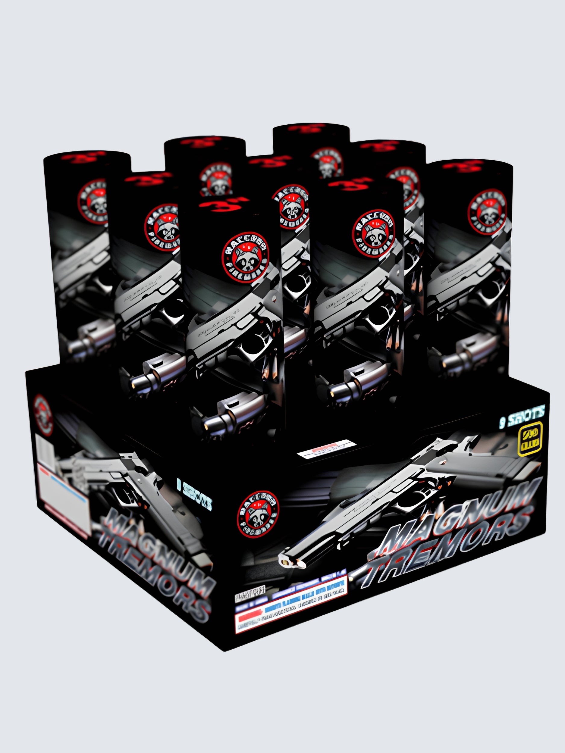 Hot As Hell - Cracklelicious - Magnum Tremors | NOAB Set with Variable Box Kit™ Options by Raccoon Fireworks -Shop Online for NOAB Cake at Elite Fireworks!