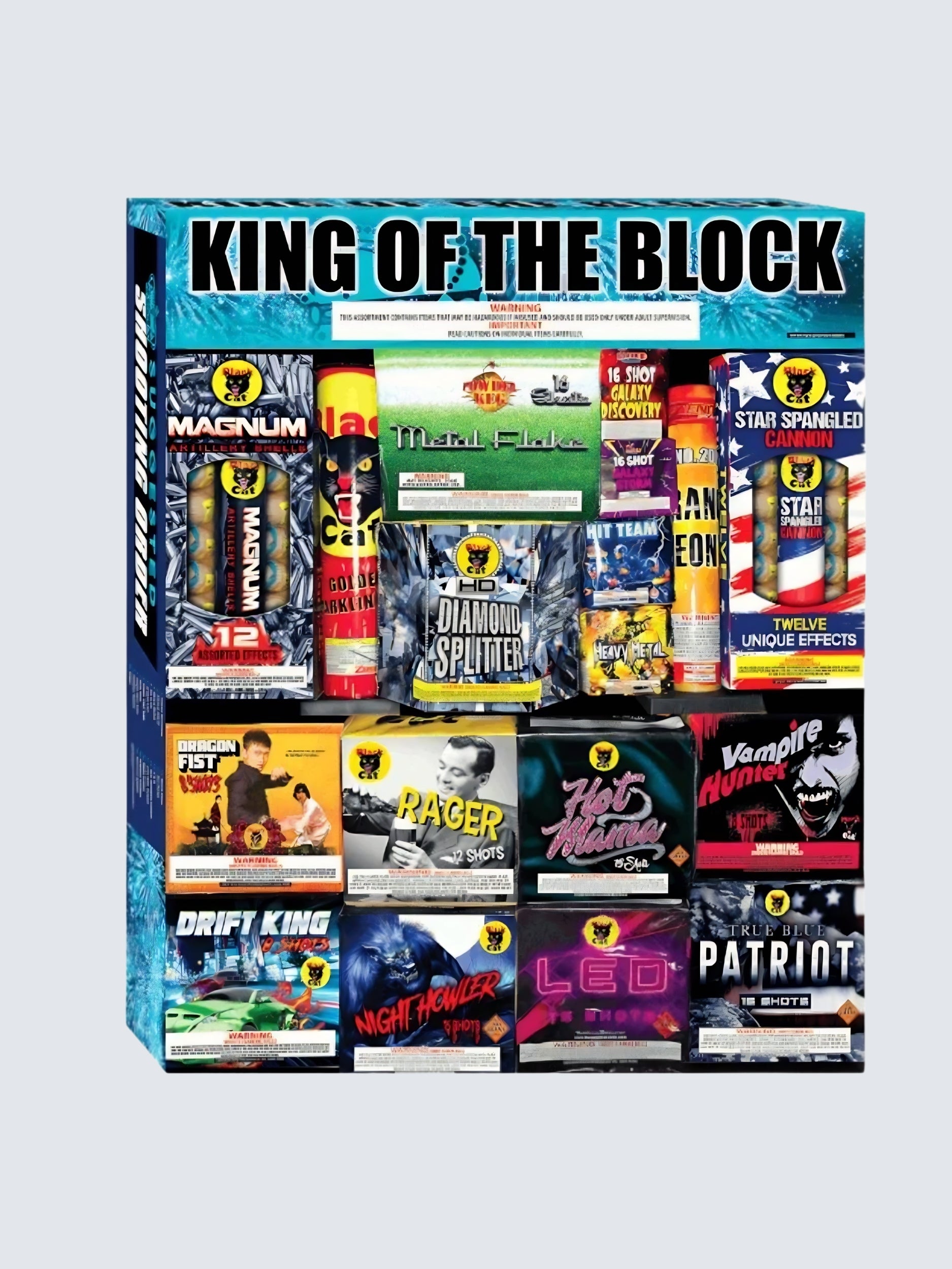 King of the Block | All Aerial Repeater and Shell Variety Assortment by Winco Fireworks -Shop Online for XX-tra Large Select Kit™ at Elite Fireworks!