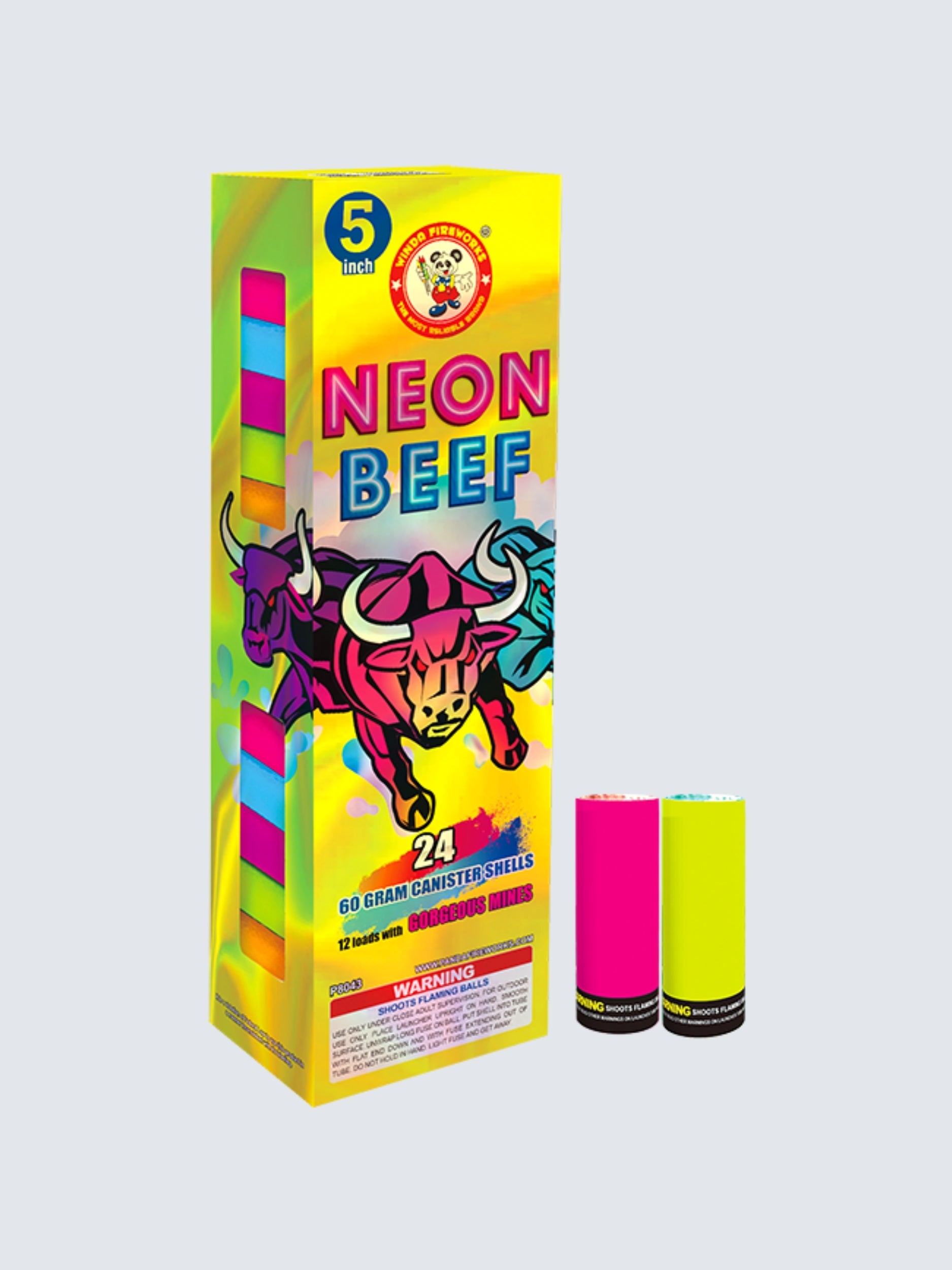 Neon Beef | 24 Break Artillery Shell by Winda Fireworks -Shop Online for X-tra Large Canister Kit™ at Elite Fireworks!