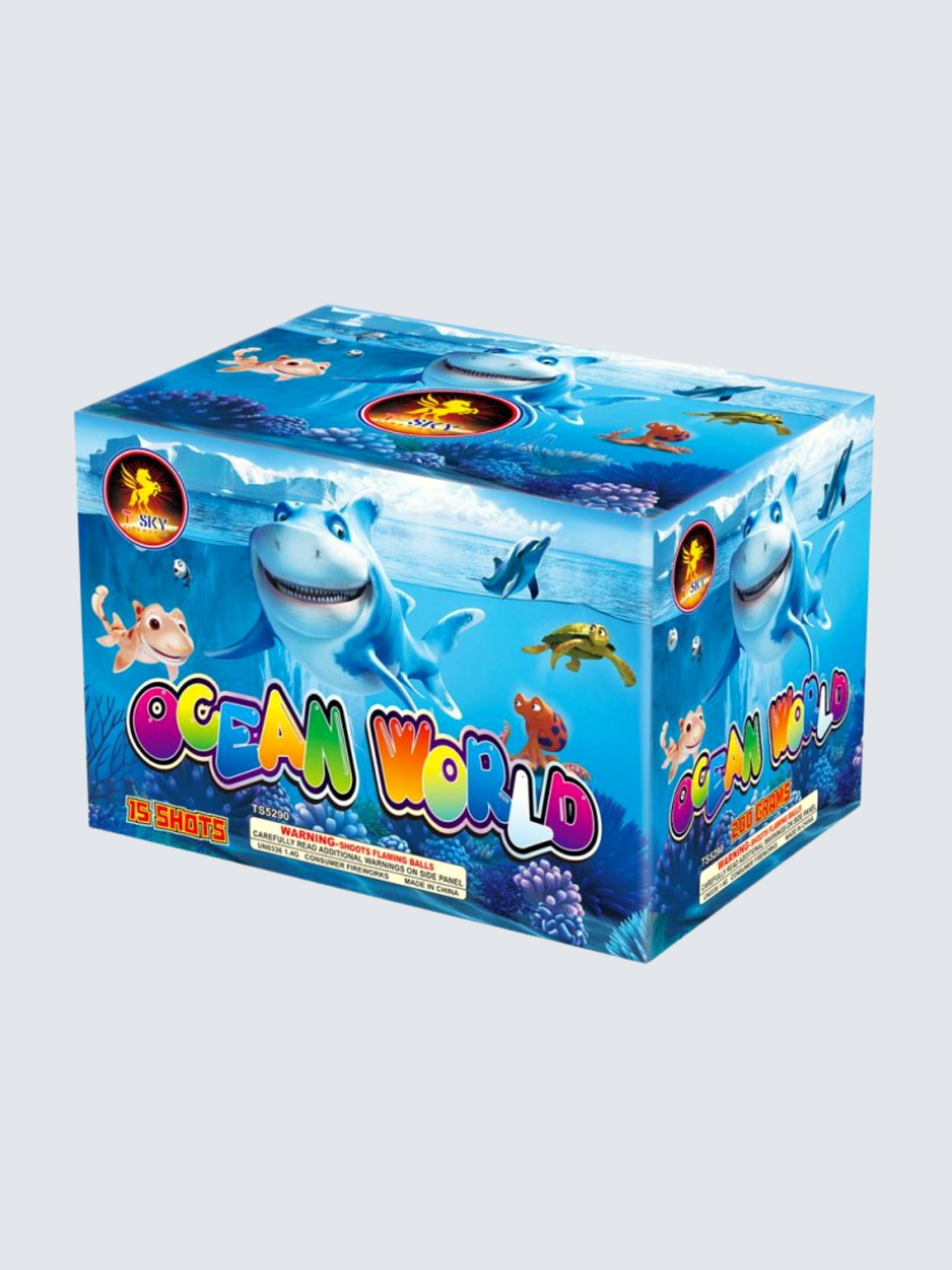 Ocean World | 15 Shot Aerial Repeater by T-Sky Fireworks -Shop Online for Standard Cake at Elite Fireworks!
