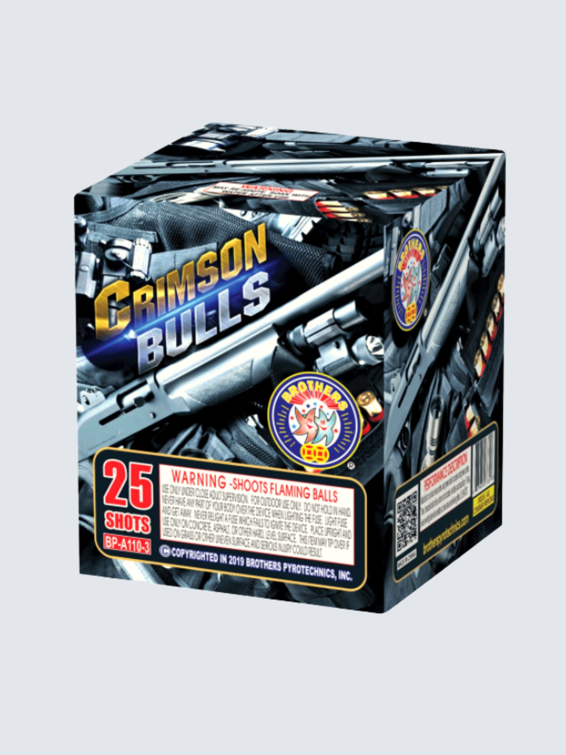 Rap Sheet | 300 Shot Box Kit™ - Crimson Bulls - Copper Devils - Sapphire Clan by Brothers Pyrotechnics -Shop Online for Standard Cake at Elite Fireworks!