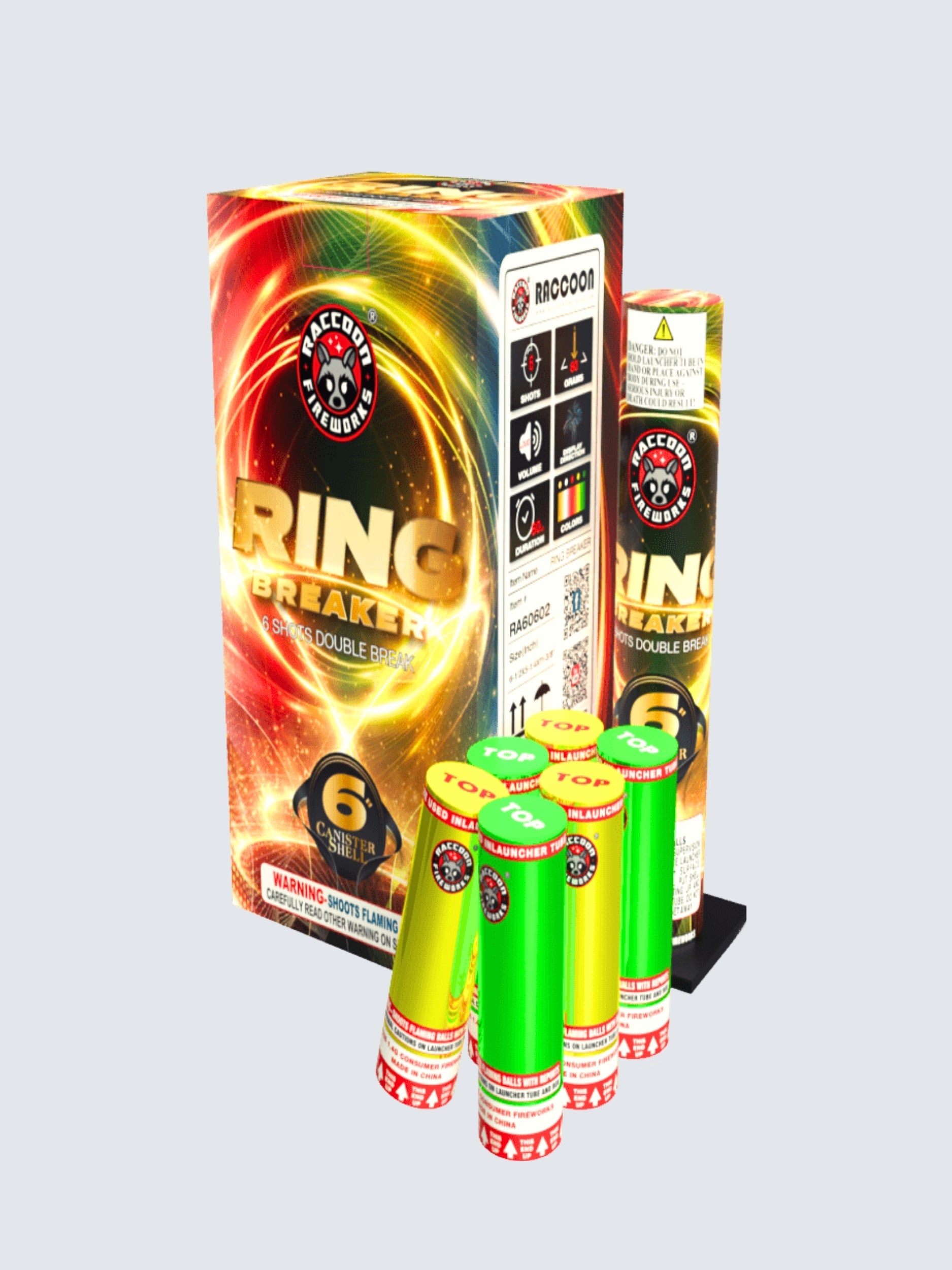 Ring Breaker | 12 Break Artillery Shell by Raccoon Fireworks -Shop Online for X-tra Large Canister Kit™ at Elite Fireworks!