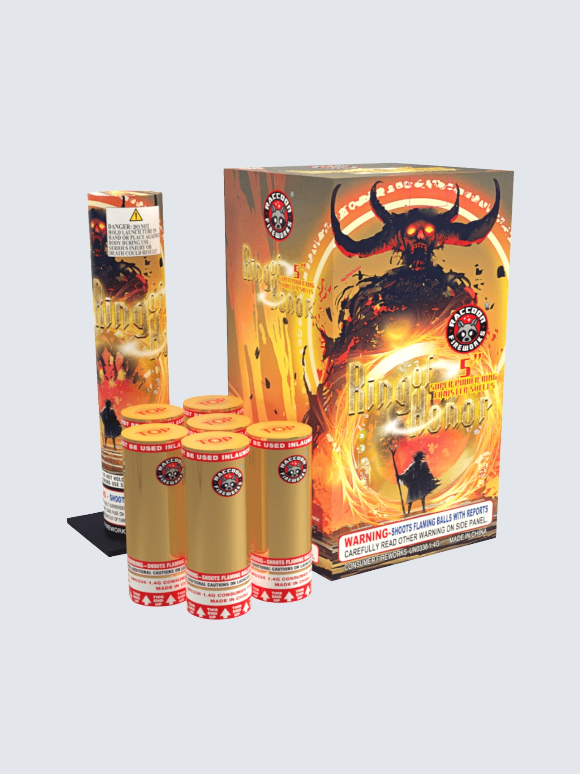 Ring of Honor | 6 Break Artillery Shell by Raccoon Fireworks -Shop Online for X-tra Large Canister Kit™ at Elite Fireworks!