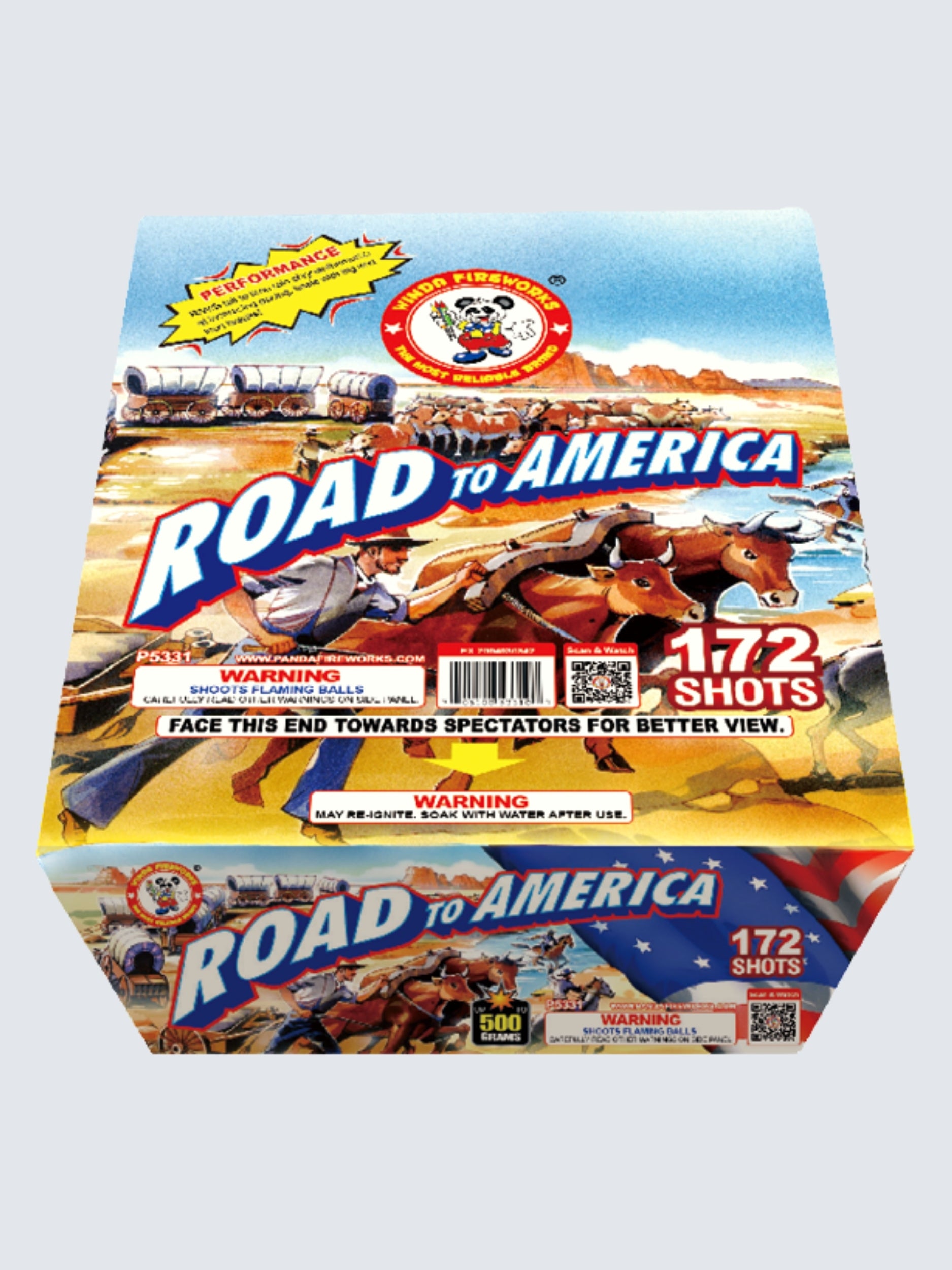 Road to America | 172 Shot Aerial Repeater by Winda Fireworks -Shop Online for Zipper Cake at Elite Fireworks!