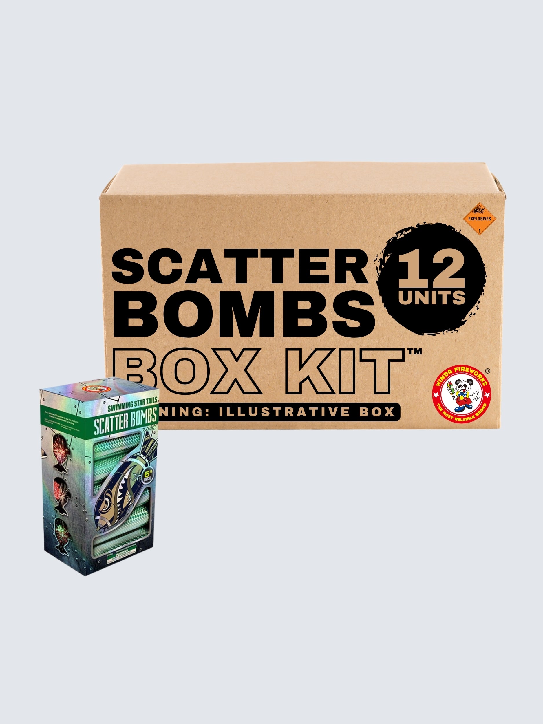 Scatter Bombs | 6 Break Artillery Shell by Winda Fireworks -Shop Online for XX-tra Large Canister Kit™ at Elite Fireworks!