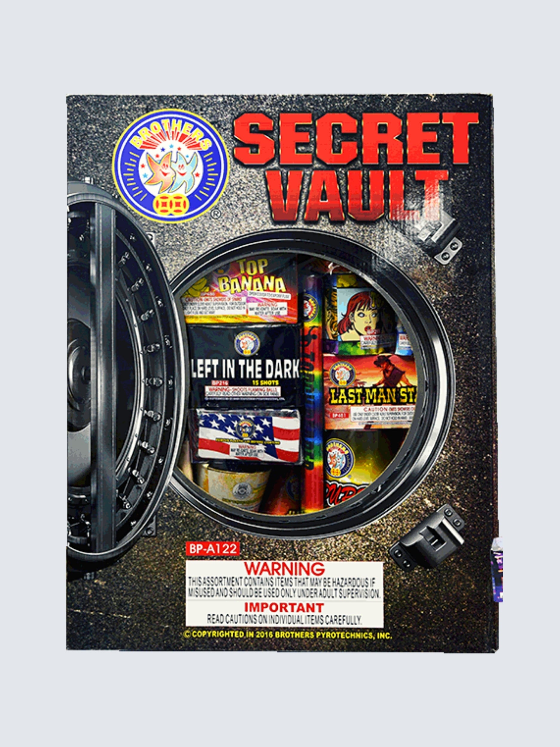 Secret Vault | Aerial & Ground Mix Variety Assortment by Brothers Pyrotechnics -Shop Online for Large Select Kit™ at Elite Fireworks!
