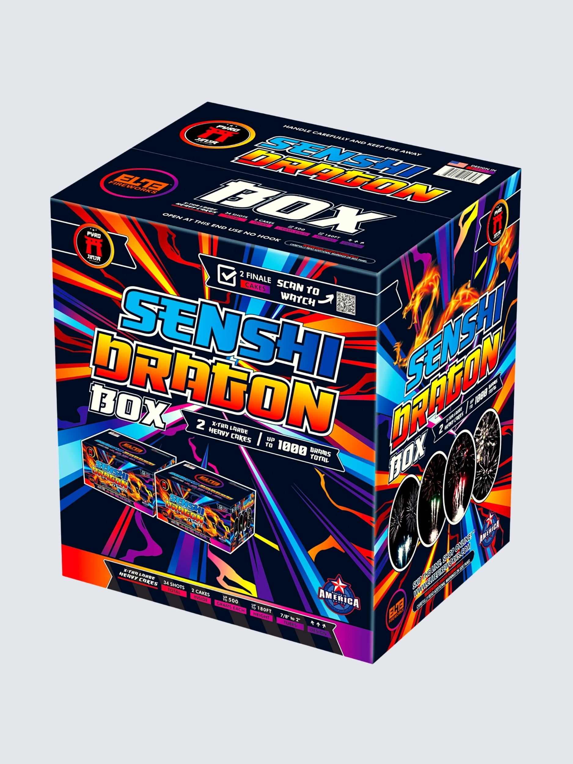 Senshi Dragon™ | 17 Shot Aerial Repeater by Pyro Jinja® -Shop Online for Alloy Cake™ at Elite Fireworks!
