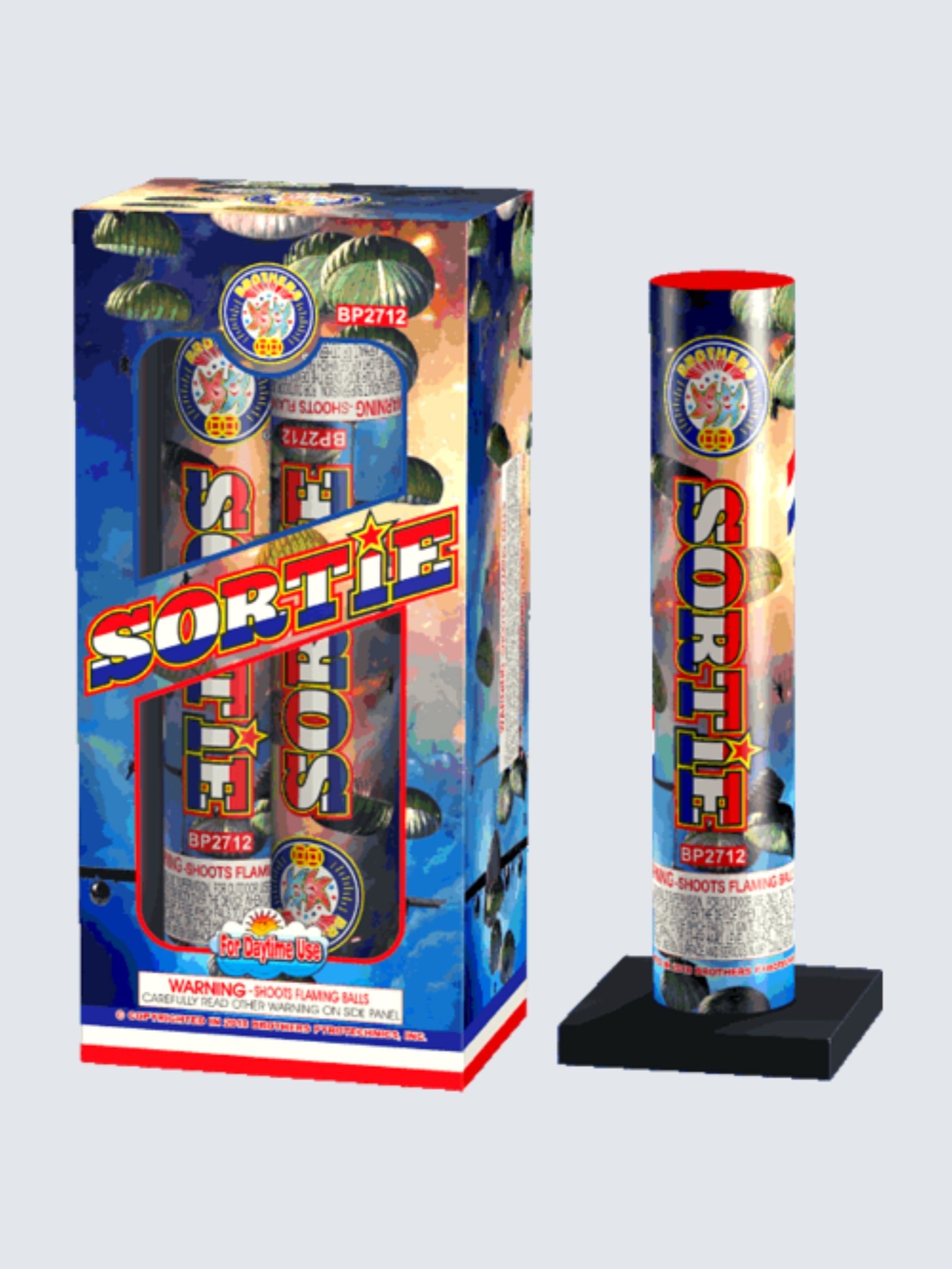 Sortie | Single Shot Aerial Daytime Parachute by Brothers Pyrotechnics -Shop Online for X-tra Large Parachute™ at Elite Fireworks!