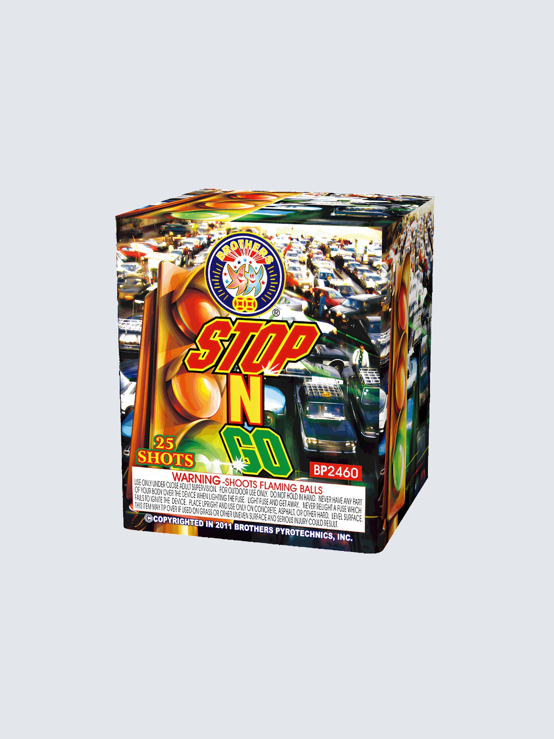 Stop N Go | 25 Shot Aerial Repeater by Brothers Pyrotechnics -Shop Online for Standard Cake at Elite Fireworks!