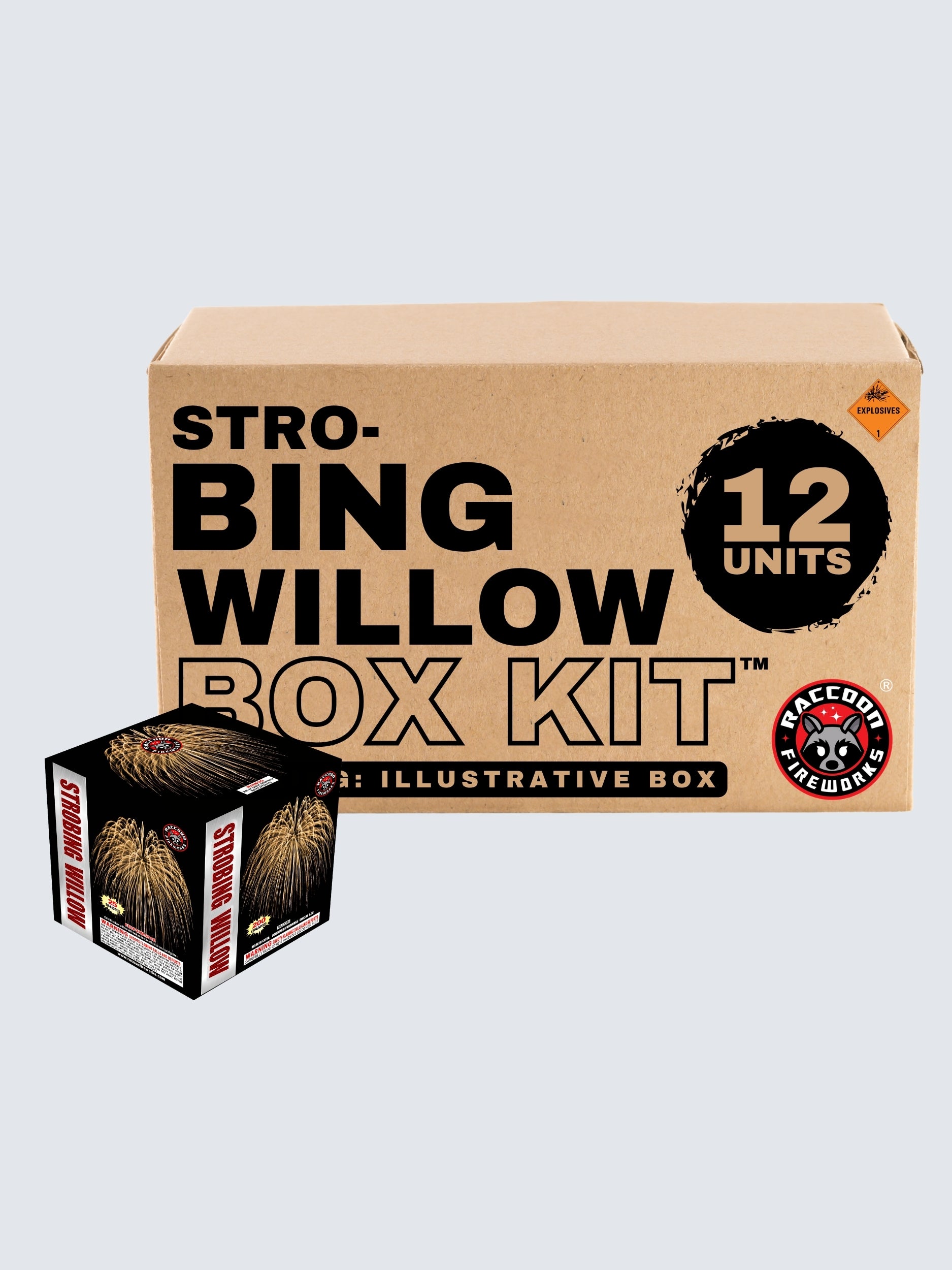 Strobing Willow | 25 Shot Aerial Repeater by Raccoon Fireworks -Shop Online for Standard Cake at Elite Fireworks!