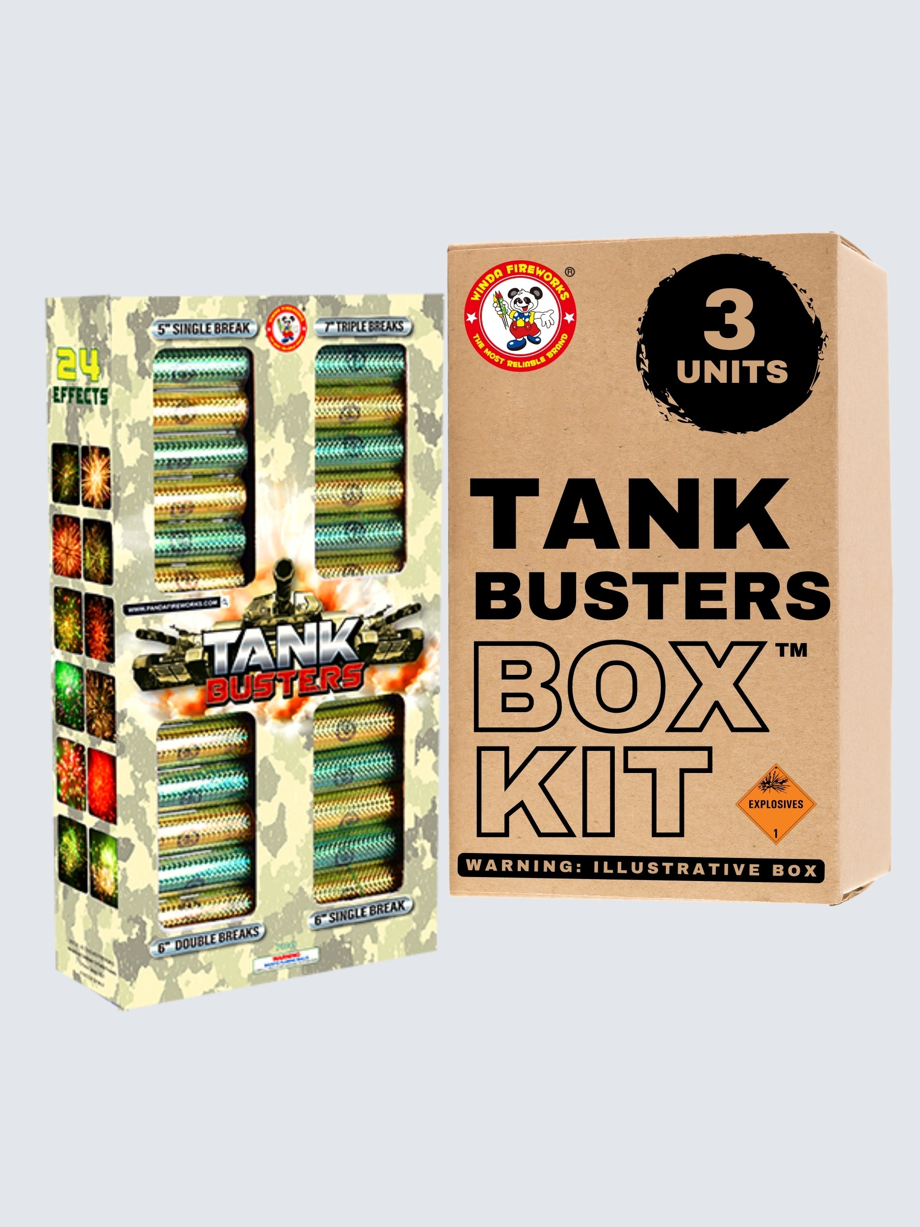 Tank Busters | 42 Break Artillery Shell by Winda Fireworks -Shop Online for XX-tra Large Canister Kit™ at Elite Fireworks!