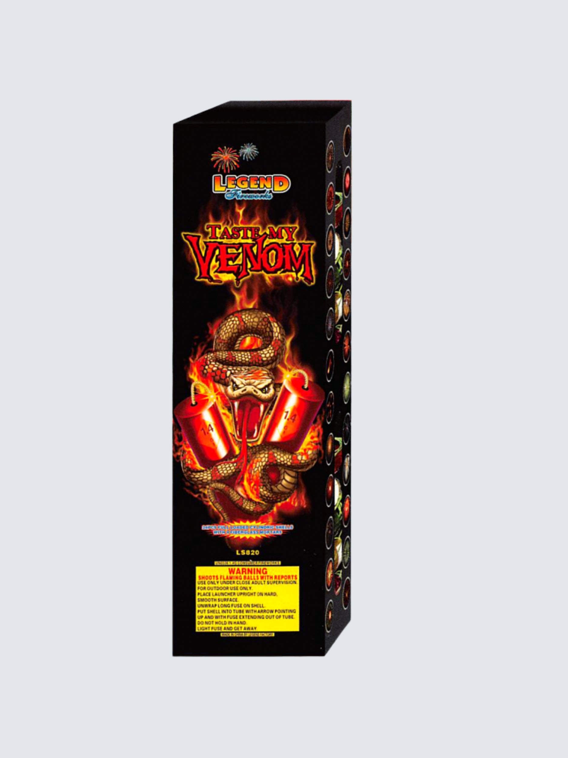 Taste My Venom | 24 Break Artillery Shell by Legend Fireworks -Shop Online for Large Canister Kit™ at Elite Fireworks!