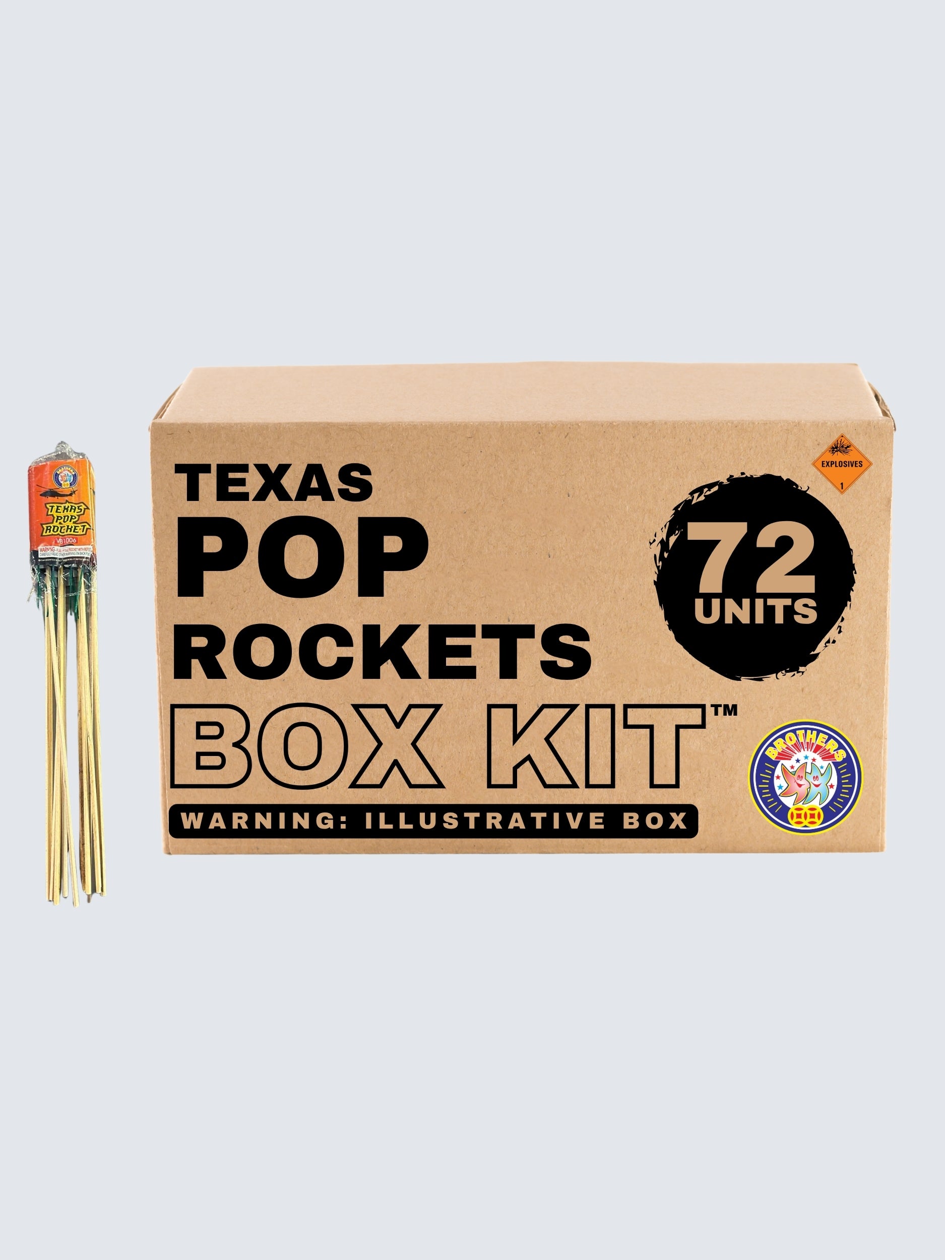 Texas Pop Rocket | 16" Rocket Projectile by Brothers Pyrotechnics -Shop Online for Standard Rocket at Elite Fireworks!
