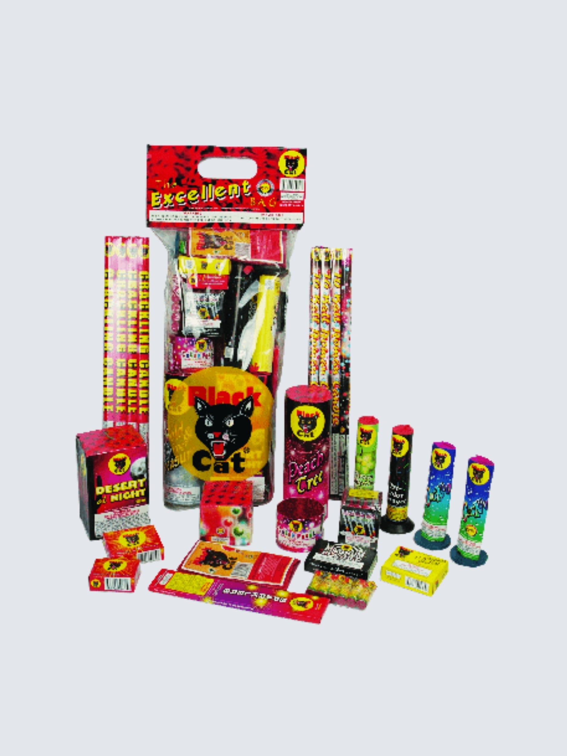 The Excellent Bag | Aerial & Ground Mix Variety Assortment by Black Cat Fireworks -Shop Online for Standard Select Kit™ at Elite Fireworks!