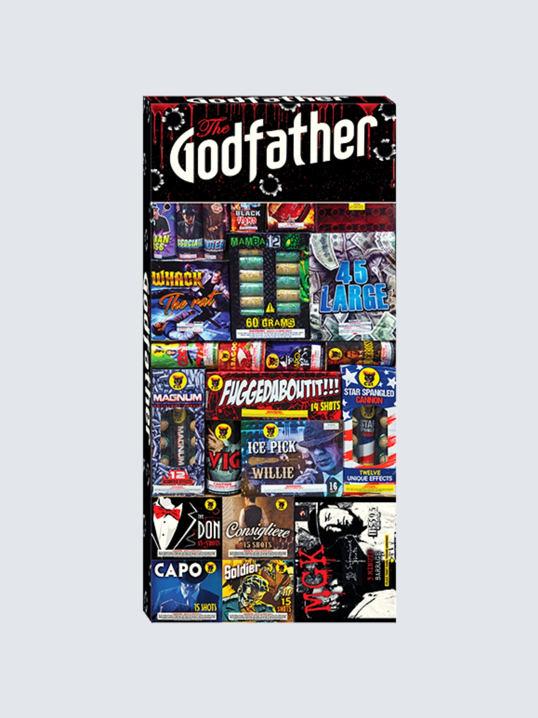 The Godfather | Aerial & Ground Mix Variety Assortment by Winco Fireworks -Shop Online for XX-tra Large Select Kit™ at Elite Fireworks!