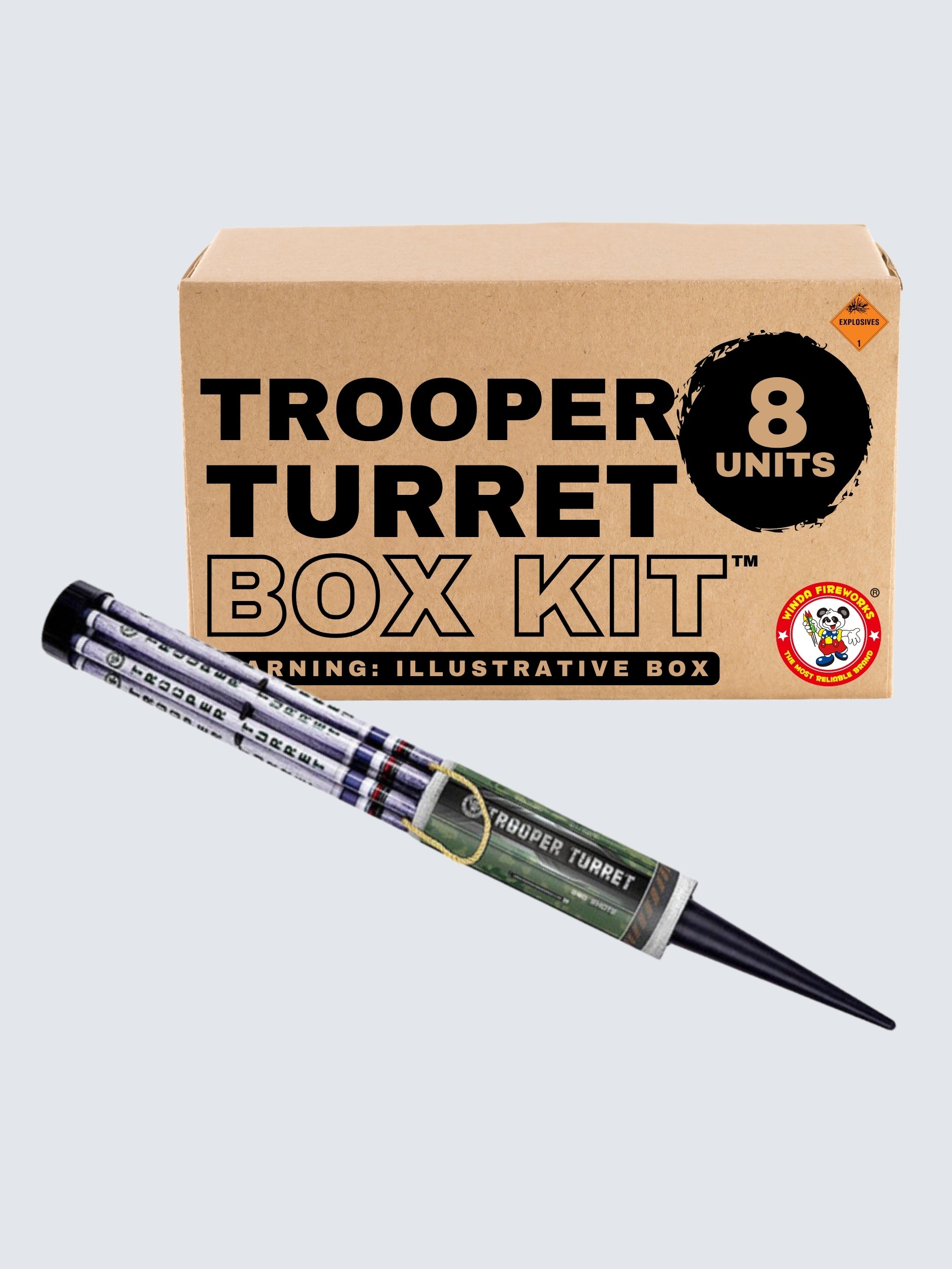 Trooper Turret | 240 Shot Barrage Candle by Winda Fireworks -Shop Online for X-tra Large Candle™ at Elite Fireworks!