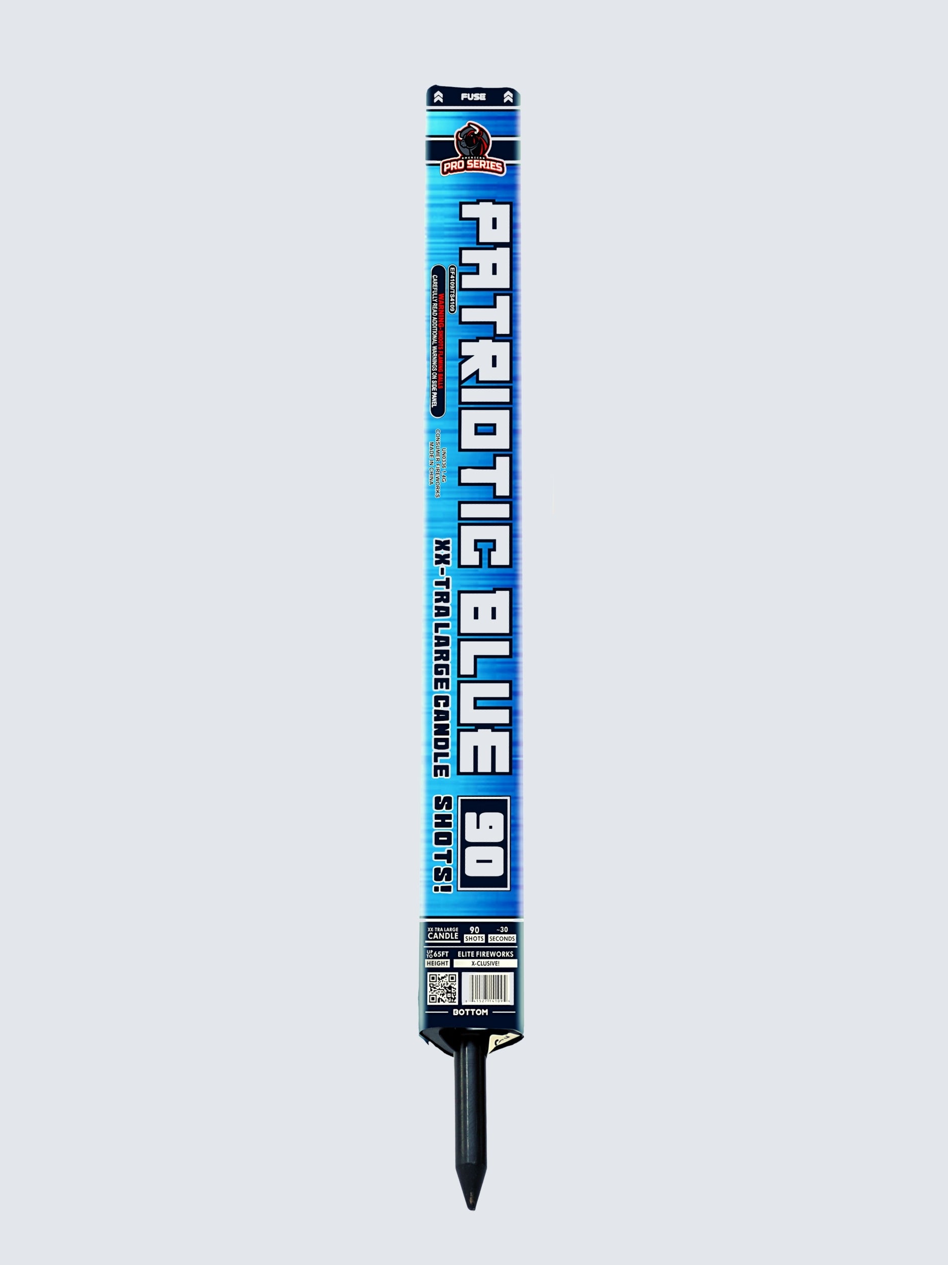 USA Valor Candle™ | 1350 Shot Box Kit™ - American Red™ - Liberty White™ - Patriotic Blue™ by American Pro Series® -Shop Online for X-tra Large Candle™ at Elite Fireworks!