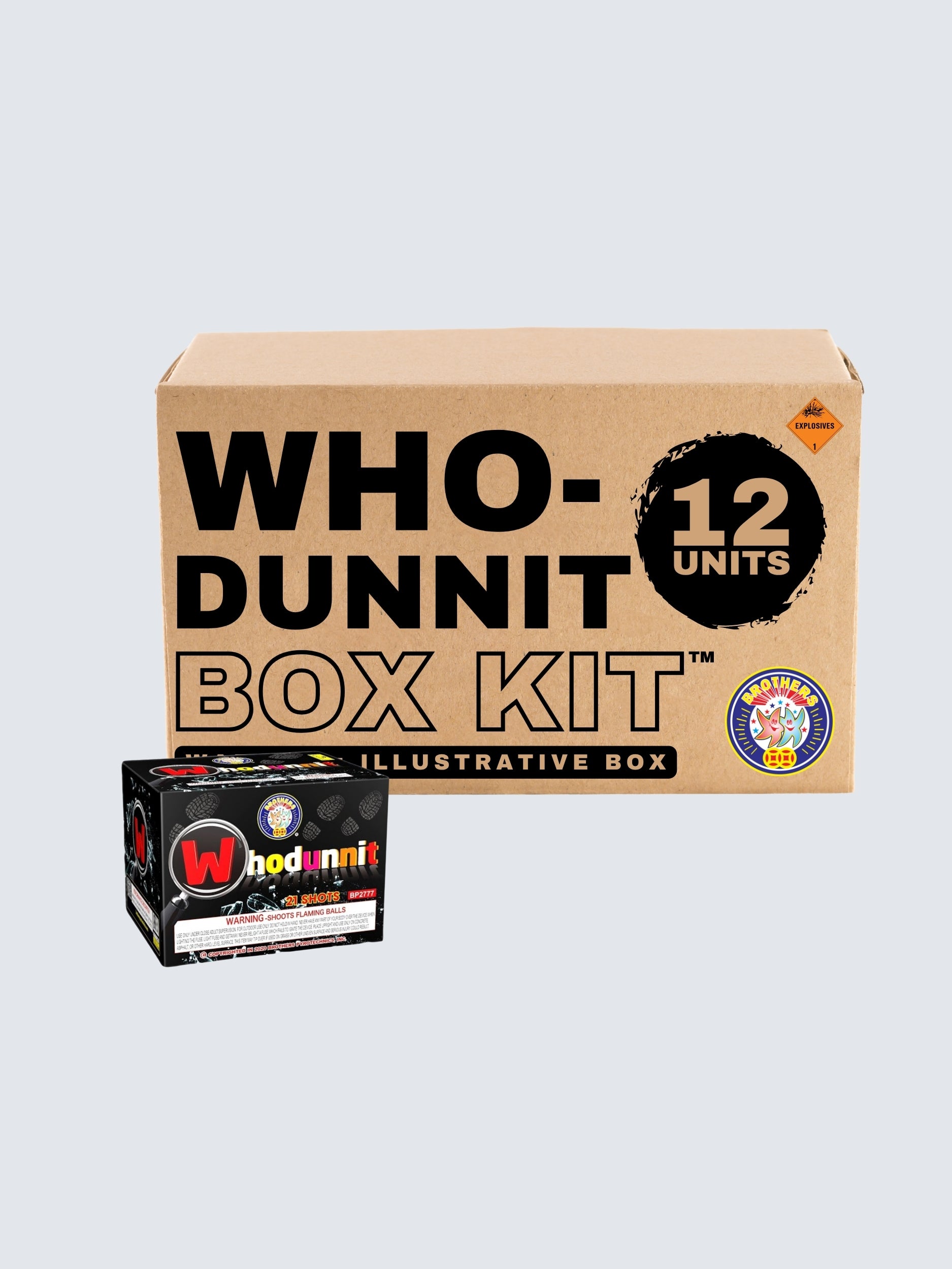 Whodunnit | 21 Shot Aerial Repeater by Brothers Pyrotechnics -Shop Online for Large Cake at Elite Fireworks!