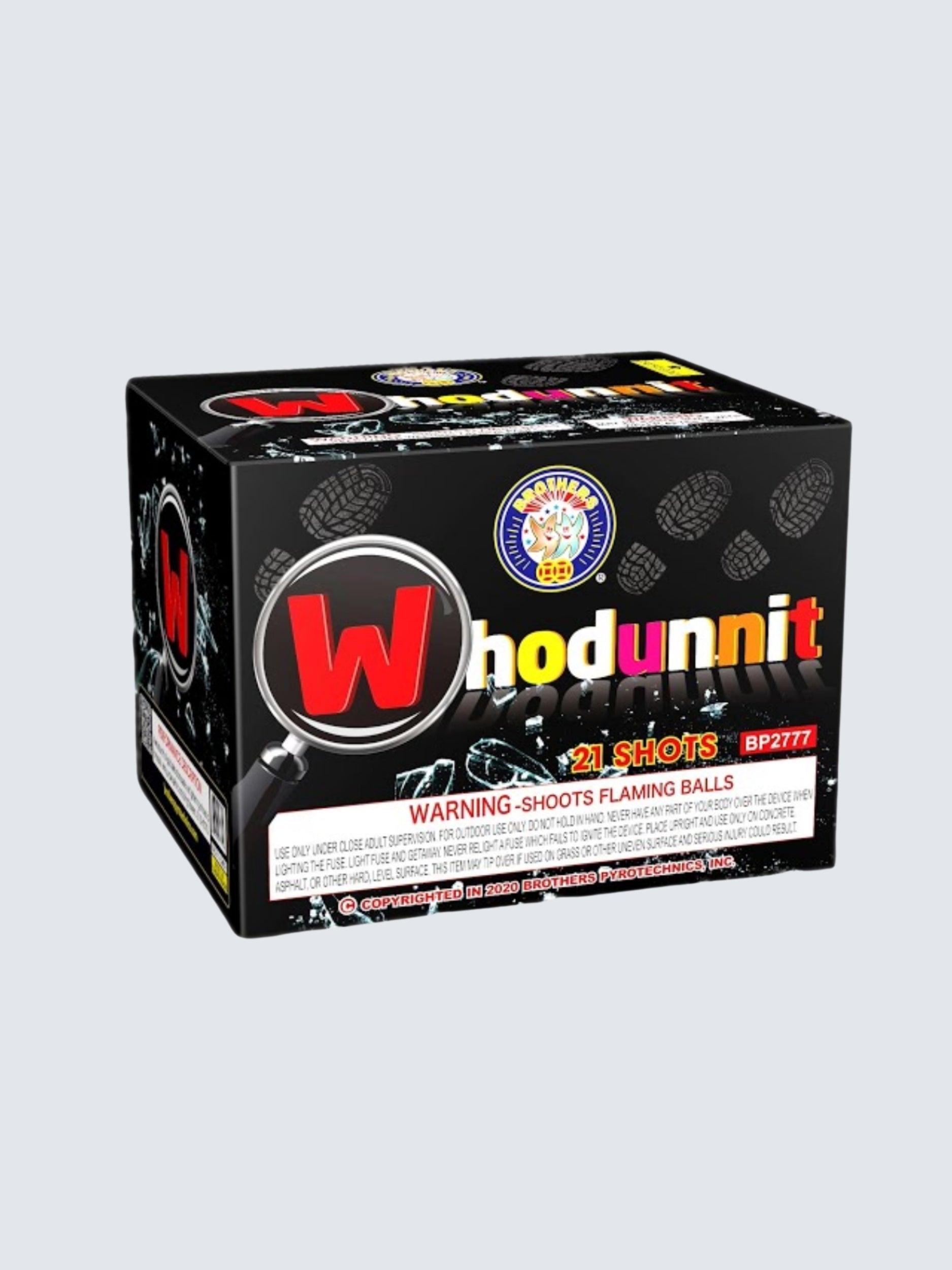 Whodunnit | 21 Shot Aerial Repeater by Brothers Pyrotechnics -Shop Online for Large Cake at Elite Fireworks!