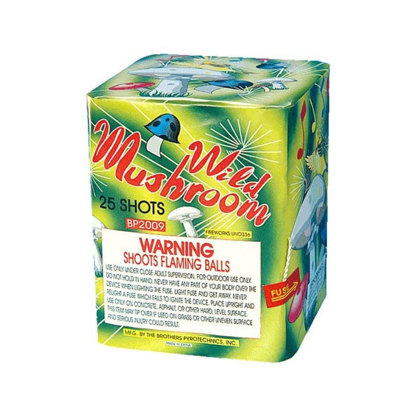 Wild Mushroom | 25 Shot Aerial Repeater by Brothers Pyrotechnics -Shop Online for Standard Cake at Elite Fireworks!