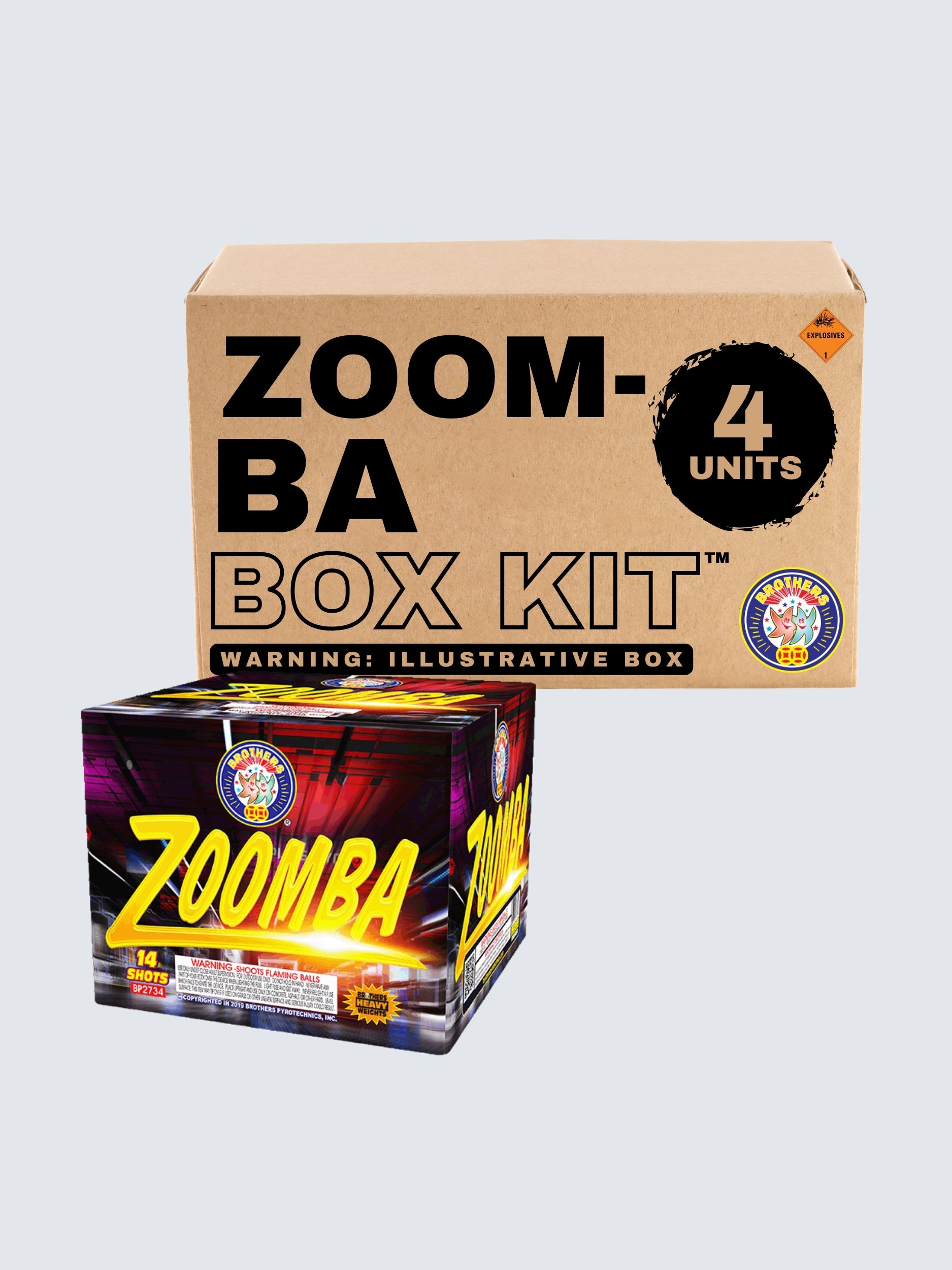 Zoomba | 14 Shot Aerial Repeater by Brothers Pyrotechnics -Shop Online for X-tra Large Cake™ at Elite Fireworks!